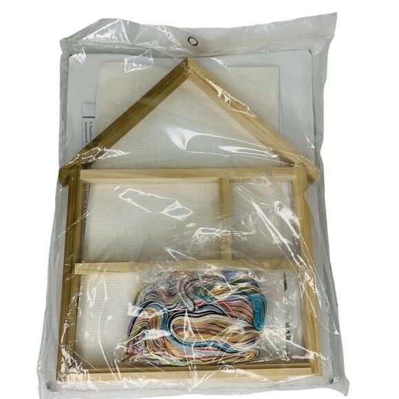 BUCILLA Baby Collection God Bless Babies Bear Cross Stitch Kit Hutch 9 x 12 New - Picture 2 of 11